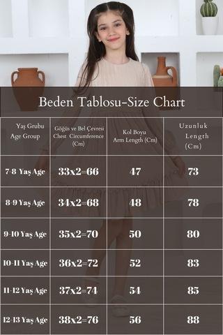 Kız Çocuk Örme Saten Çanta Detaylı Pliseli Astarlı Elbise Bej