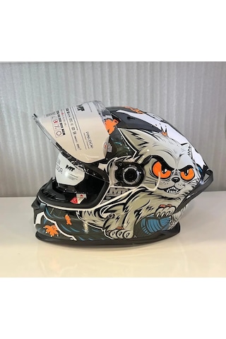 Mt Braker Sv The Kıng A7 Parlak Kask Mavi Çok Renkli
