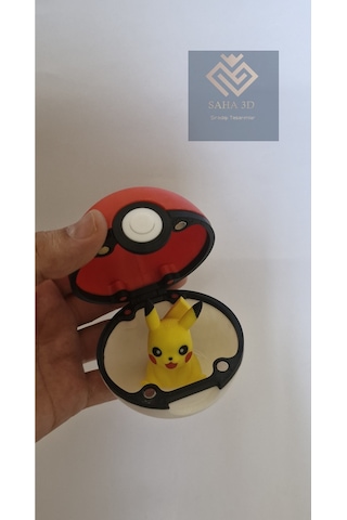 Pokemon Mıknatıslı Poke Topu Pikachu Hediyeli
