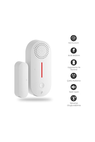 Akıllı Kablosuz Kapı Pencere Alarmı, Wifi, 2 Yıl Garantili