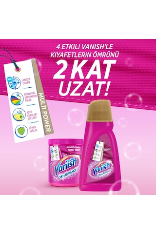 Vanish Kosla Oxi Action Gold Pembe Sıvı Leke Çıkarıcı 2 x 1 L