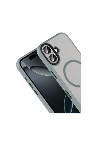 Apple iPhone Uyumlu 17 Megane Magsafe Kapak - Titan Gri