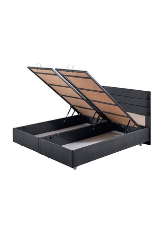 Viyana İkili Set, Viyana Çift Kişilik Baza Başlık Seti Antrasit 150 x 200