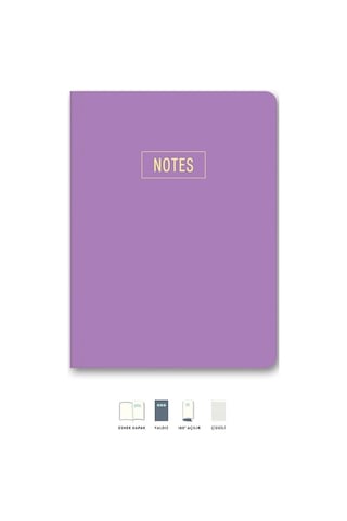 Le Color Notes Mini Defter Çizgili Mor 14x20 CM