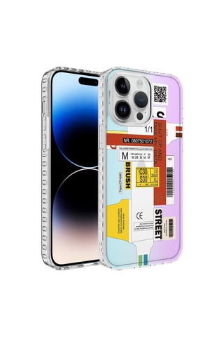 Zeyline Apple Uyumlu iPhone 12 Pro Max Airbag Kenarlı Renkli Desenli Silikon Zore Elegans Kapak-no2