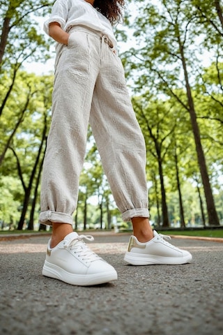 U.s. Polo Assn. Yuna 5pr Beyaz Kadın Sneaker 000000000102021434 Beyaz-altın