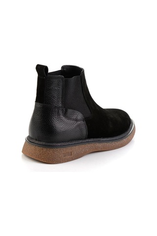 Siyah Hakiki Deri Erkek Bot & Bootie E02594000102 Siyah