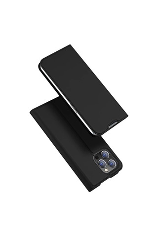 Hepsi Dux Ducis iPhone Uyumlu 14 Pro 6.1 Kılıf Skin Pro Series Flip Cover Kapaklı Kılıf- 5775 Najmaddin Siyah