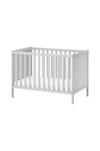Bebek Karyolası Açık Gri Renk 60x120 Cm Bebek Beşik Açık Gri