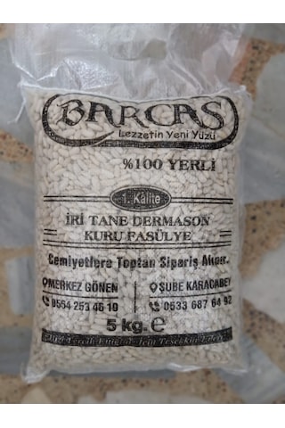 Barcas 9 Mm İri Tane Dermason Kuru Fasülye