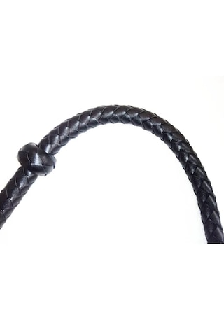 Fastieshop Örgülü Deri Kırbac - 150 Cm Siyah