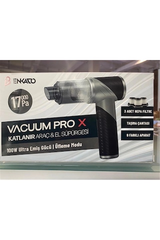 Enkado Ekd-sp20 17000pa 2000mah Güçlü Vakum-üflemeli Şarjlı Katlanabilir Araç Süpürgesi 3ad Filtr K