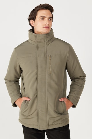 Wrangler Regular Fit Normal Kesim Kapüşonlu Yeşil Parka W40BWWX45 Yeşil