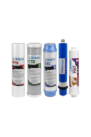Orbita 10" 5'li Filtre Seti - 5 Mikron, Cto, Gac, Star Membran, Post Karbon
