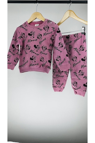 Kız Bebek 2 Li Günlük Pamuklu Takım Alt Üst Günlük Şık Set 6 24 A Mor