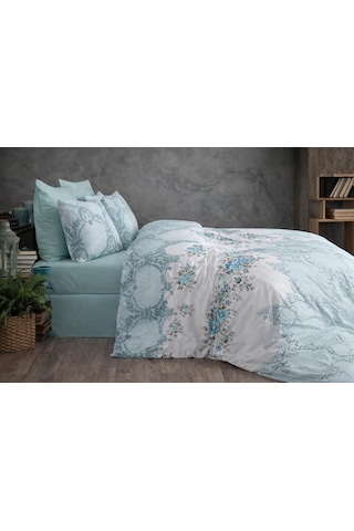 Lüks%80 Pamuklu Çift Kişilik Nevresim Takımı Seti Yorgan Kılıfı Love Kalp Desen 200x220 Cm + Lastikli Battal Boy Çok Renkli 27570513