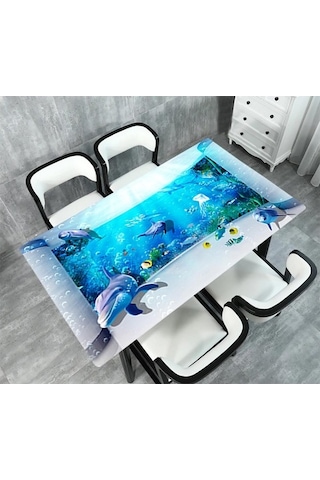 Masa Kaplama Folyosu Mobilya Masa Kaplama Folyoları 3D Akvaryum