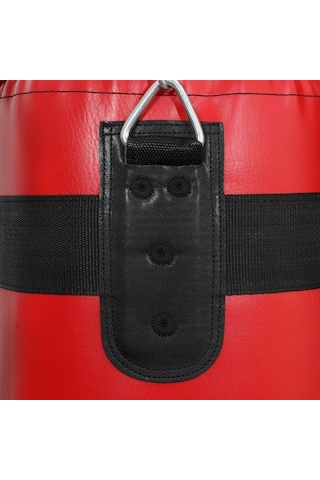 Zerogym Boks Kum Torbası 100cm X 29cm Premium Kalite,içi Dolu, Döner Mekanizma Ve Askı Aparatlı Kırmızı