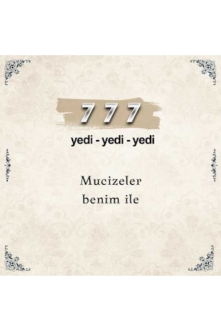 777 Mucizeler Sayı Sekansı Anahtarlık M2