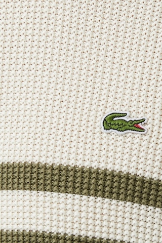 Lacoste Erkek Classic Fit Haroşa Örgü Renk Bloklu %100 Pamuk Lacivert Bej Haki Kazak Lacivert