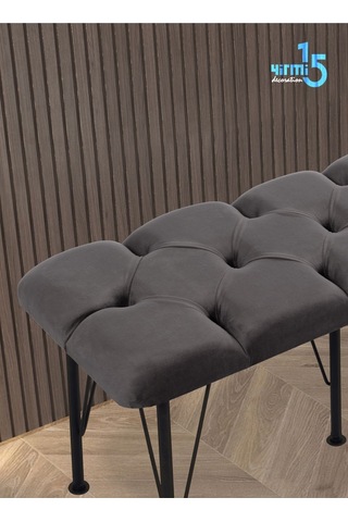 Yirmi15 Metal Ayaklı Babyface 2024 Füme Puf & Bench