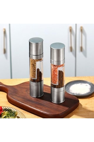 Besthome1 Çift Bölmeli Karabiber Öğütücü, Baharat Şişesi, Mutfak Keyfi Diğer