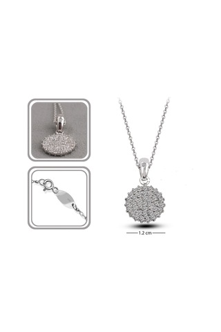 Kuyumcudukkani Yuvarlak Sembollu Mini Set - 24041-w-w-slv Beyaz