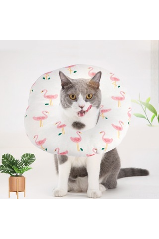 Hombey Kedi Ameliyat Sonrası Kaşıma Ve Yalama Engeli Yumuşak Pamuklu Elizabeth Çemberi M Boyutu - Havalandırıcı, Deri Dostu Ve Konforlu