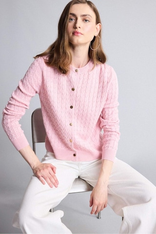 Defacto Regular Fıt Bisiklet Yaka Hırka H8479ax26wnpn426 Pembe-pn426