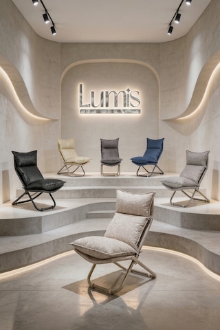 Lumis Garden Prestij Katlanabilir Lounge Koltuğu Çıkarılabilir & Yıkanabilir Kılıf, Modern Metal İskelet Krem