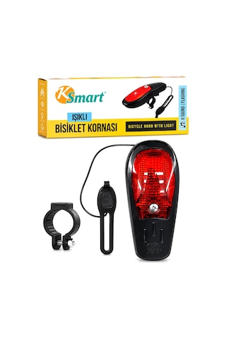 Bisiklet Kornası - Zil Işıklı 2xaa Pil 8 Fonksiyon Zil K-1169 5468 Çok Renkli