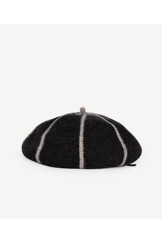 Yargıcı Yün Karışımlı Vintage Şapka 25kksp6022x 001 Siyah