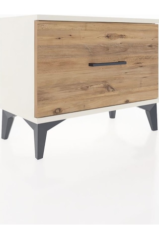 Arges Komodin Tek Çekmeceli 60x30x48 Aytaşı-çam Krem