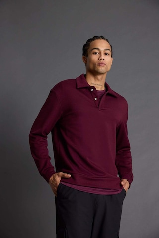 Defacto Standart Fit Polo Yaka Modal Sporcu Sweatshirt G3596ax25wnbr34 Bordo-br34