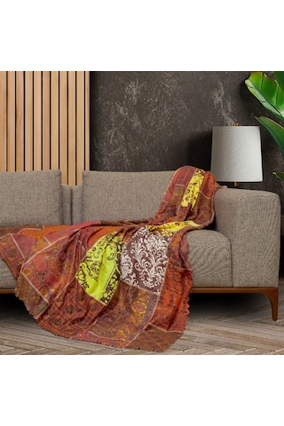 Latuda Concept SoftMicro Etnik Desenli Boho Koltuk Örtüsü 130 x 180 CM