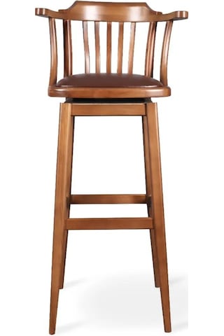 Arven Döner Ahşap Bar Sandalyesi Ceviz