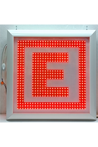 Eczane E Led Tabela 60x60cm Butonlu (Yönetmeliğe Uygun)
