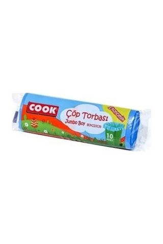 Cook Jumbo Boy Çöp Torbası 10'lu Mavi 80 x 110 CM