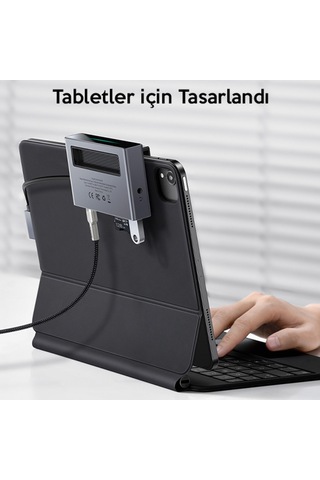Baseus Magic Çok Fonksiyonlu Klipsli Type-C Hub 6In1 (Usb3.0+Sd+-Gri