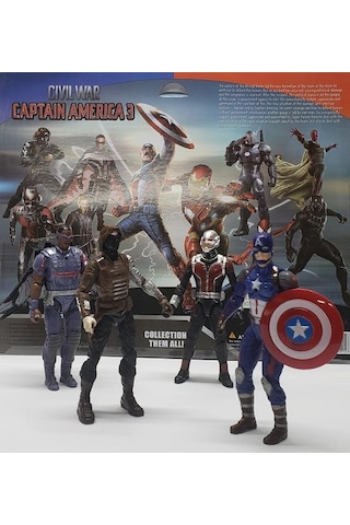 Super Hero Civil War Süper Kahramanlar 4 Lü Set süpriz