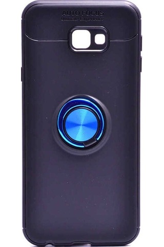 Samsung Uyumlu Galaxy J4 Plus Kılıf Zore Ravel Silikon Kapak Siyah-Mavi