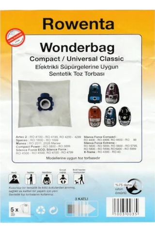 Rowenta Wonderbag Sentetik