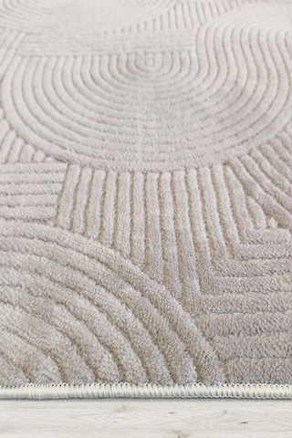 Yumuşak Dokulu İskandinav Dekoratif Kaymaz Taban Yıkanabilir Yolluk Antre Hol Halısı Salon Halısı Vizon