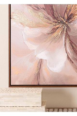 The Mia Neutral Floral Kanvas Tablo 70x100 Cm Tbl0106