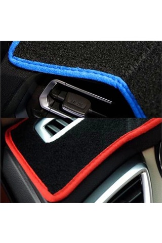 Dacıa Logan / Sandero 2010-2014 3d Torpido Koruma Kılıfı - Ön Göğüs Kaplama - Siyah Şerit 1 Adet