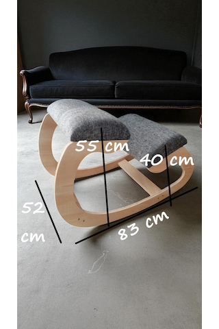 Diz Koltuğu, Pc Koltuğu, Sallanan Koltuk, Çalışma Sandalyesi, Ofis Koltuğu, Kneeling Chair Açık Gri