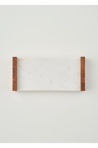 Bella Maison Olmo Mermer Dekoratif Tepsi Naturel 15x30 Cm