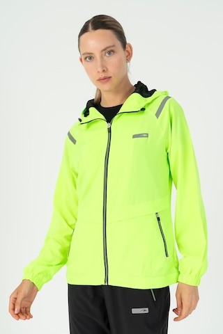 Maraton Regular Kadın Kapüşonlu Neon Yeşil Tracktop Yeşil