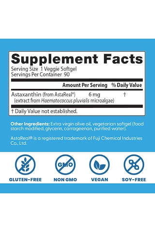 Doctors Best Astaxanthin With Astareal Supports Skin Elasticity For Healthy 90 Softgels