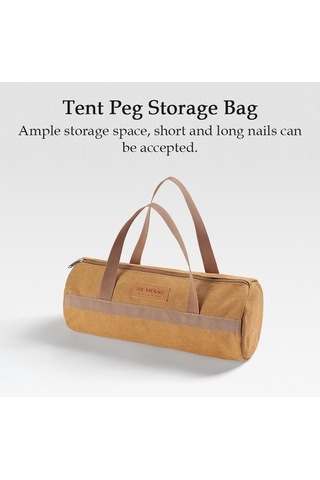 Tongxida Kamp Çadırı Çivisi Saklama Çantası - 350x150mm Haki Haki